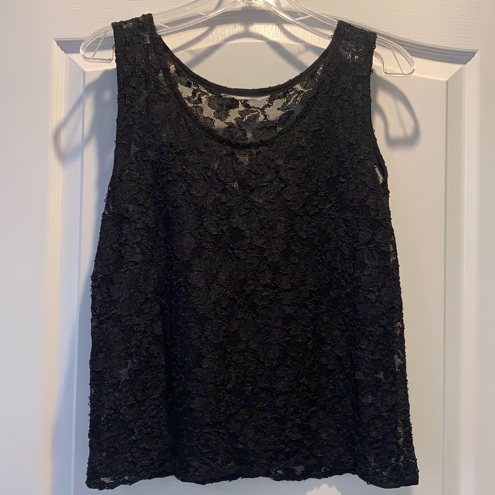 Black Lace Tank Top